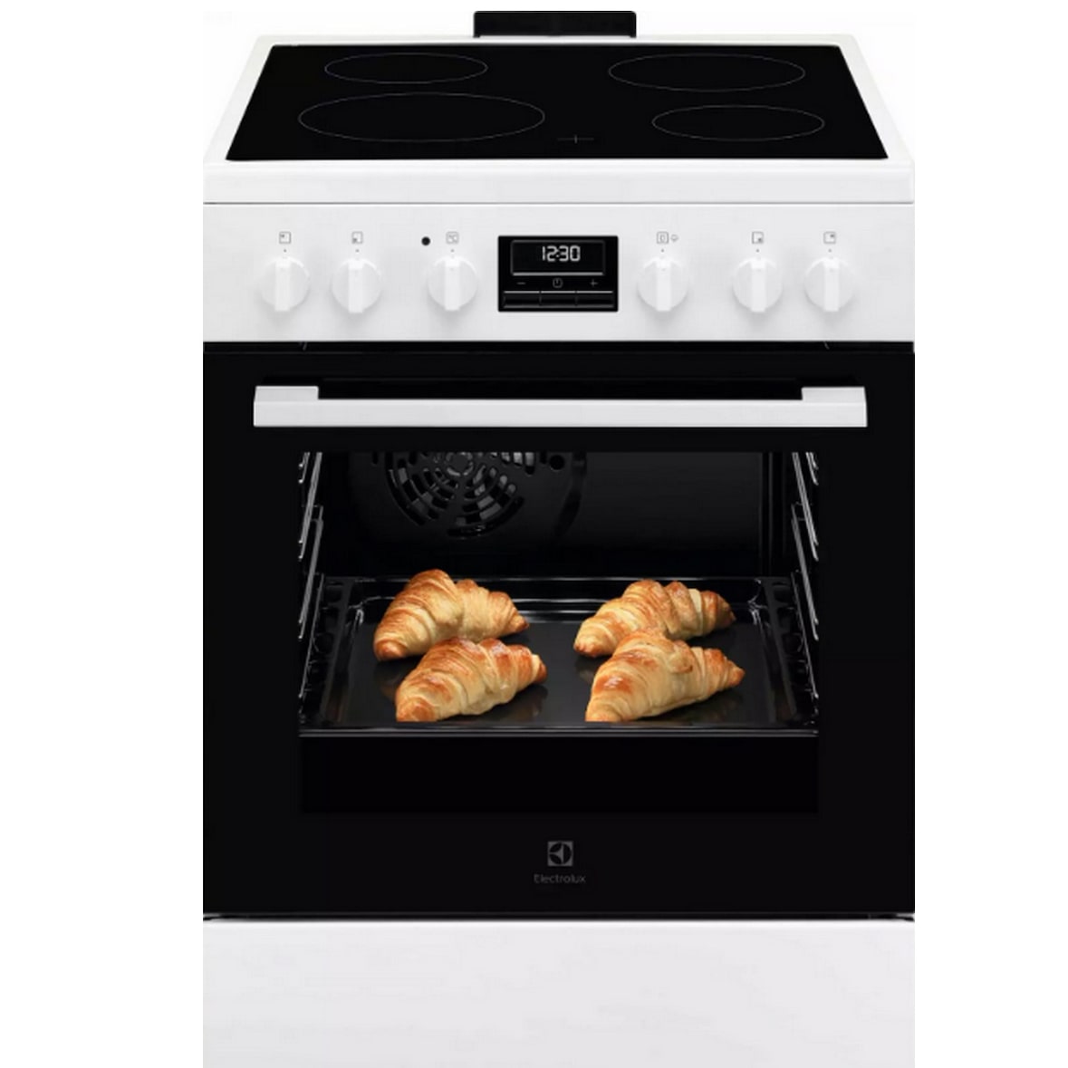ELECTROLUX Cuisinière Vitrocéramique 58l 4 Feux Blanc LKR664177W