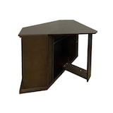 thumbnail of Elektrischer Kamin-Eck-Bodenkamin MADISON aus Walnussholz L126 x T78 x H83