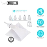 thumbnail of WellHome - Manga Pastelera de 650ml con 8 puntas extraíbles en color blanco