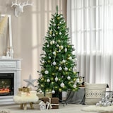 thumbnail of HOMCOM Árbol de Navidad Artificial Altura 180 cm Ignífugo con 714 Ramas 200 Luces LED IPX2 8 Modos Hojas de PVC Apertura Automática Base Plegable