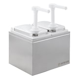 thumbnail of GastroHero Saucenspender – 2 x 3 L Behälter mit Dosierpumpe PP, Edelstahl, ideal zum Portionieren von Saucen in Gastronomie & Catering