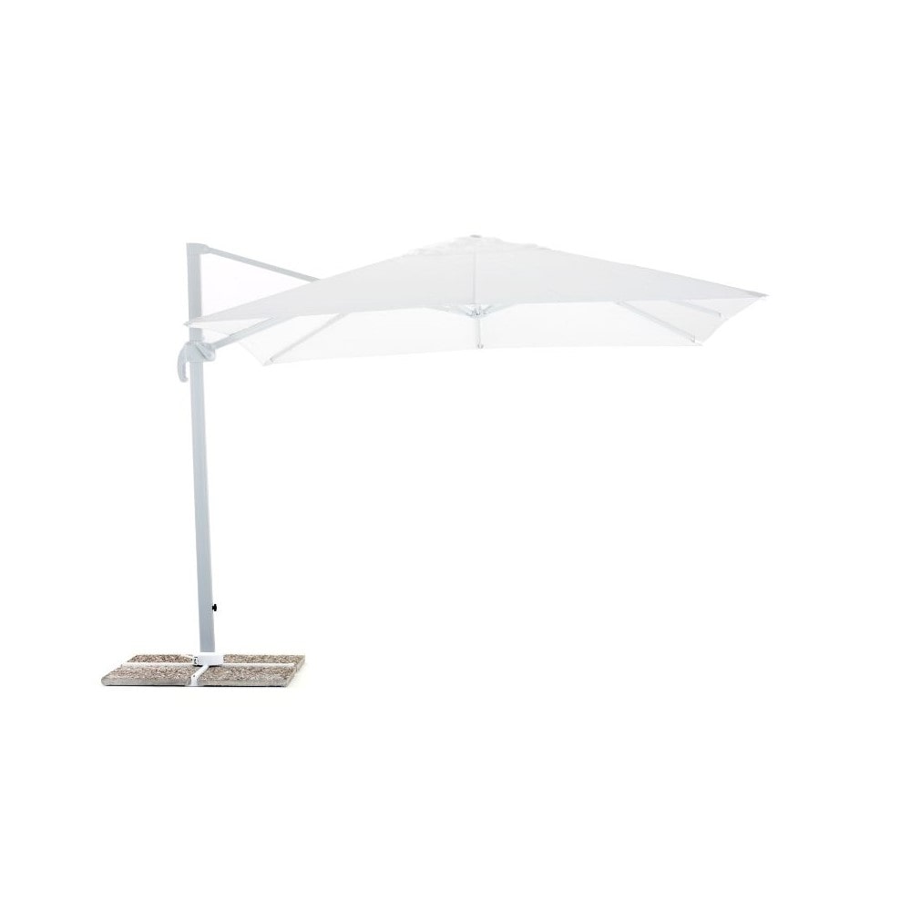 Ombrellone a Braccio Step 3x3 - Telaio Bianco, Telo Bianco
