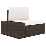 thumbnail of vidaXL Modulares 2-Sitzer-Sofa Poly Rattan Braun