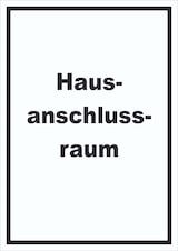 thumbnail of Hausanschlussraum Schild mit Text HAR hochkant A1 Rückseite selbstklebend