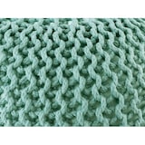 thumbnail of PREMIUM Sitzhocker Pouf  ø 45cm  Strickpouf Indoor u. Outdoor - pflegeleicht & nachhaltig : mint - ocean wave