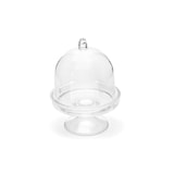 thumbnail of 3 Mini Kuchenständer mit Glocke 5x7cm Kunststoff Kuchenglocke mit Fuß Gastgeschenke Hochzeit Geburtstag Deko Cupcake Ständer Tischeko Klar Transparent
