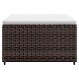 thumbnail of vidaXL Gartenhocker mit Kissen Braun Poly Rattan