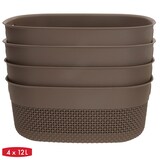 thumbnail of Curver Pack 4 cestas organizadoras Filo 12L marrón