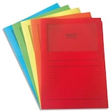 thumbnail of ELBA Paquet de 10 pochettes coins ELCO ORDO format 22x31cm à fenêtre 120g. Coloris assortis 5 couleurs