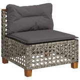 thumbnail of vidaXL 7-tlg. Garten-Sofagarnitur mit Kissen Grau Poly Rattan