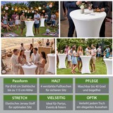 thumbnail of 5er Set Stehtischhusse 60 cm weiß Tischdecke Husse Partytisch Bistrotisch Decke