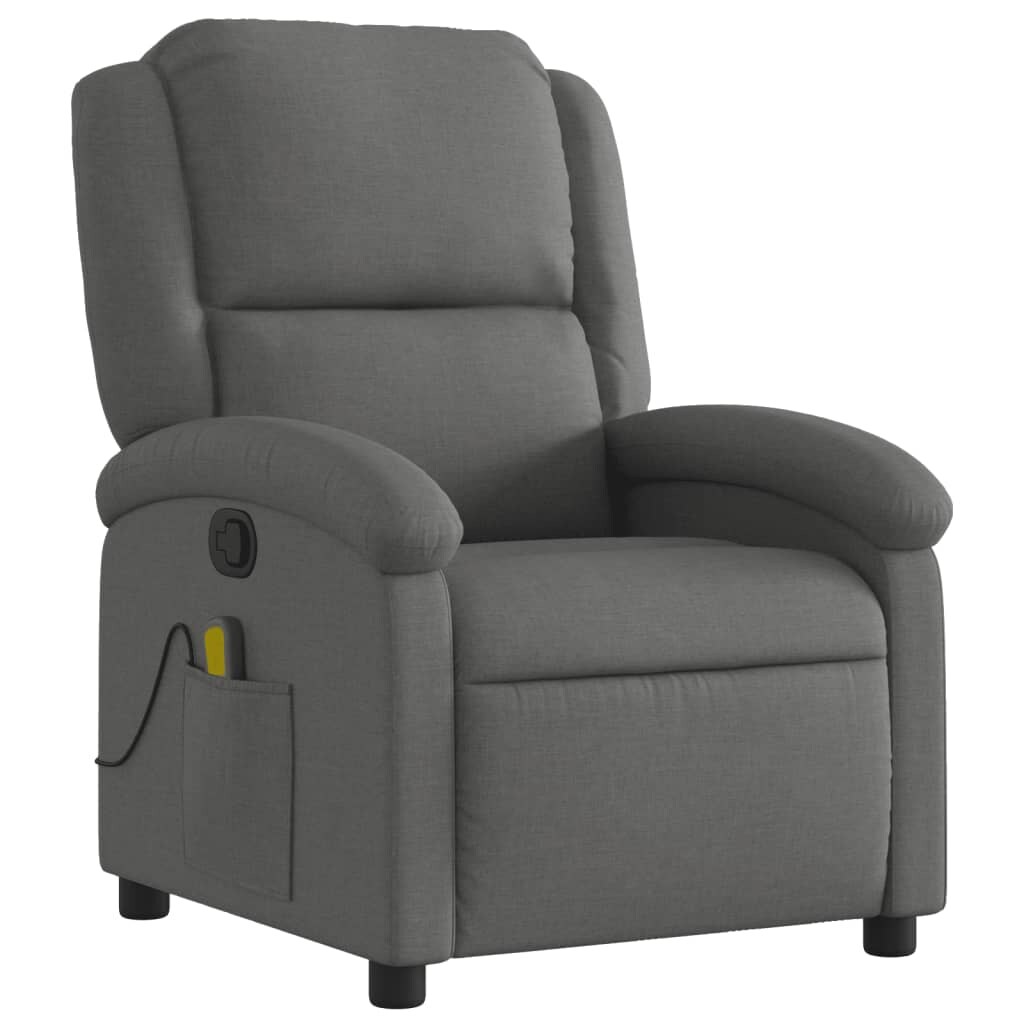 vidaXL Massagesessel Dunkelgrau Stoff