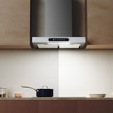 thumbnail of CIARRA Campana extractora Dynamic A+++ 650 m³/h 60 cm WIFI APP Funcionamiento SensorTouch Campana de pared acero inoxidable cristal blanco VM6102W