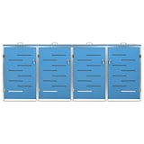 thumbnail of vidaXL Mülltonnenbox für 4 Tonnen 276,5x77,5x112,5 cm Edelstahl