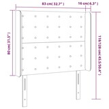 thumbnail of vidaXL Kopfteil mit Ohren Creme 83x16x118/128 cm Kunstleder