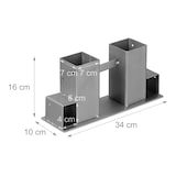 thumbnail of Relaxdays Holzstapelhilfe 2er Set, für Feuerholz, Kaminholzregal selber bauen, Brennholzstapelhalter, Metall, silber