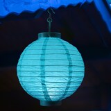 thumbnail of LED Lampion kaltweiße LED D: 30cm Kugel Laterne Partylampion türkis