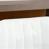 thumbnail of Barhocker, 2er-Set, Barstühle mit PU-Lederbezug, Drehfunktion, Rückenlehne und Fußstütze, für Küchentheke, Esszimmer, Weiß