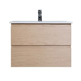 thumbnail of Meuble simple vasque 60cm SORRENTO Décor chêne + vasque