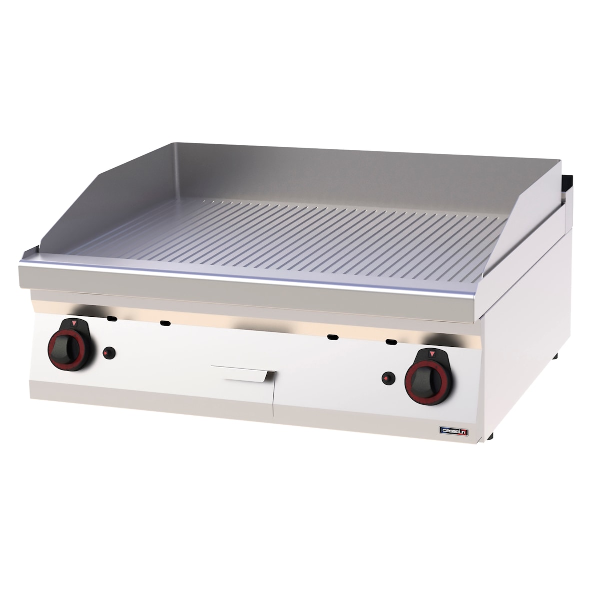 Gegroefde Chroom Gas 80-snackplaat  C7PASCRG80 Casselin