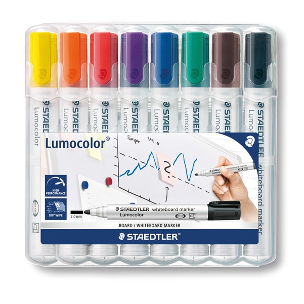 Staedtler rotulador para pizarra blanca lumocolor caja 8uds