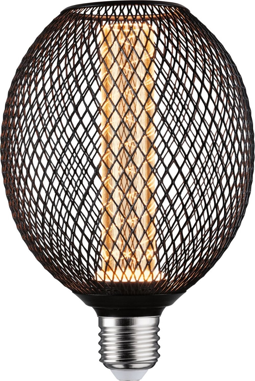 Paulmann Metallic Glow Standard 230V LED Globe E27 Spiral 200lm 4,2W 1800K  Schwarz 29087