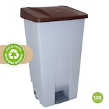 thumbnail of DENOX Afvalbak met pedaal Selective 120 liter. Bruine kleur.