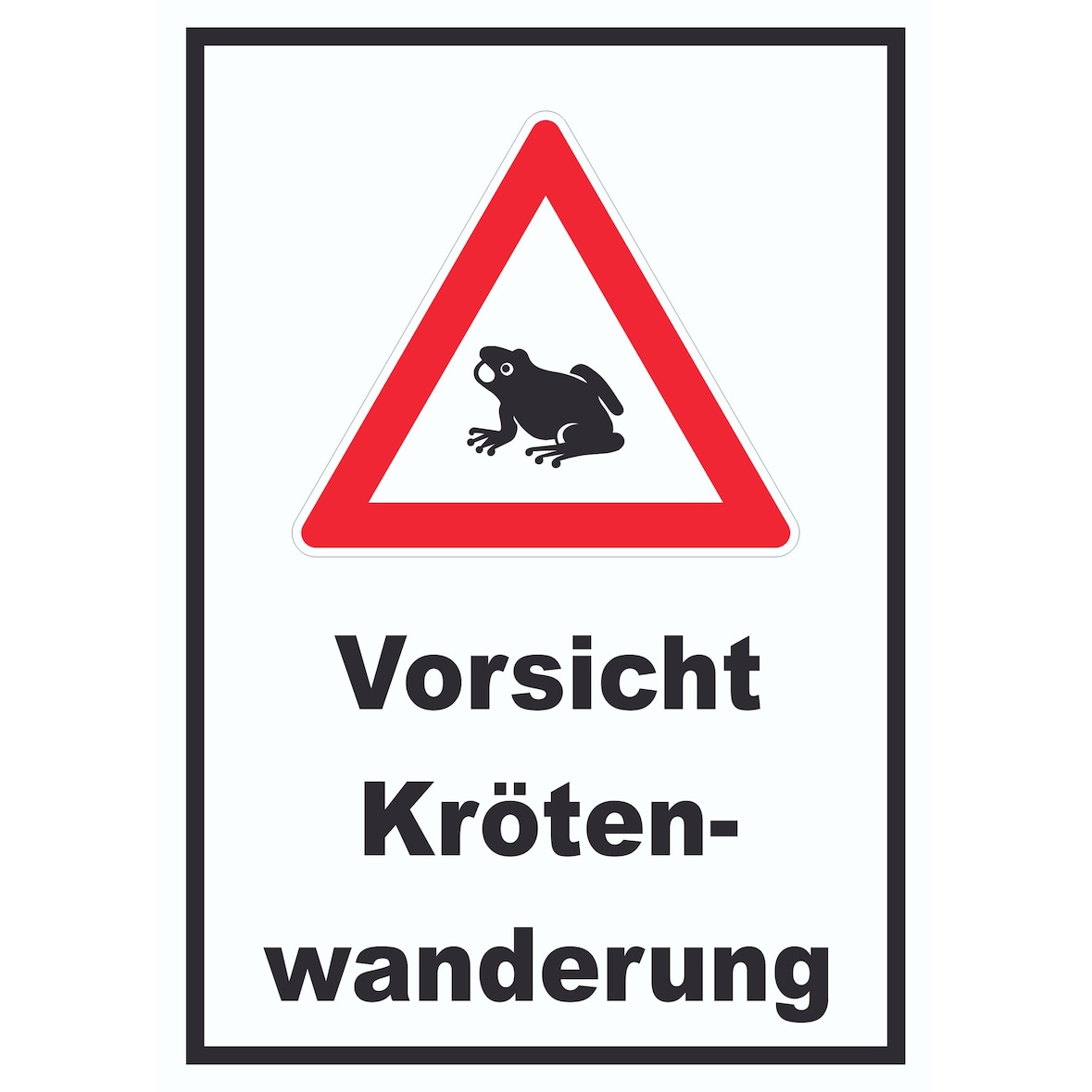 Vorsicht Krötenwanderung Schild A0 (841x1189mm)