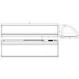 thumbnail of Vetrina Frigo per Sushi da Banco Refrigerata - Vetro frontale curvo apribile - Motore incorporato - Bianco - 6 gn 1/3 - 148,3x45x33h cm