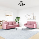 thumbnail of vidaXL 2-tlg. Sofagarnitur mit Kissen und Nackenrollen Rosa Samt