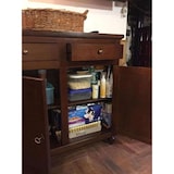 thumbnail of shopinnovativo -Credenza color noce 2 ante 2 cassetti in stile classico in legno massello e mdf 104x43x98 H