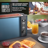 thumbnail of Arendo 4-Scheiben-Toaster mit Restzeitanzeige, Langschlitz-Toaster, Auftaufunktion, 6 Stufen, Blau
