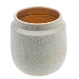 thumbnail of Vase Galassia blanc et or 20 cm -  Rond Terre Cuite Lou De Castellane 19x19 cm