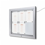thumbnail of Danieli Store | Tablón de anuncios con cerradura | Tablón de aluminio para exteriores tamaño 6xA4 LED | Tablón con puerta abatible con Llave