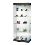 thumbnail of Vitrine armoire H 180 x L 80 cm socle toit noir 2 spots Noir Mat