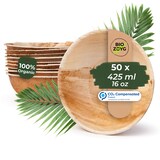 thumbnail of BIOZOYG 50 Stück runde Einwegschalen Palmblattschalen 425ml für Partys, umweltfreundliches Biogeschirr, Einmalgeschirr, biologisch abbaubar