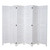 thumbnail of Paravent HWC-C30, Raumteiler Trennwand Sichtschutz, Shabby-Look Vintage, 170x243cm ~ weiß