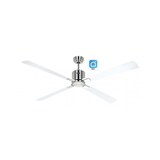 thumbnail of Deckenventilator mit WLAN CasaFan ECO NEO III 152 cm 942333 W Motor aus gebürstetem Chrom / Wendeflügel Weiß und Hellgrau