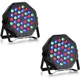 thumbnail of 2 Focos com 36 LEDs RGB, Luz de Discoteca com Controlo DMX e Activação de Som, Iluminação de Palco (2 Peças)