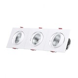 thumbnail of efectoLED Foco Downlight LED 30W Rectangular Triple New Madison Corte 315x95 mm Blanco Cálido 3000K - 3200K