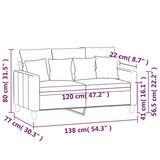 thumbnail of vidaXL 2-Sitzer-Sofa Dunkelgrau 120 cm Samt