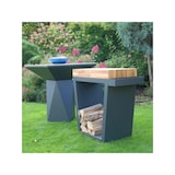 thumbnail of Gartenfeuerstelle, Grill mit Wok-Loch und Stahlbeinen - G1 Basic Graphit