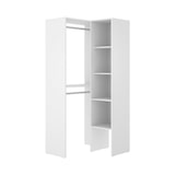 thumbnail of Dmora Guardaroba Bernina, Struttura per cabina armadio angolare, Mobile appendiabiti aperto ad angolo, 79x88h186 cm, Bianco