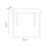thumbnail of garbar CORE Mesa Cuadrada Interior, Exterior 70x70 Silver