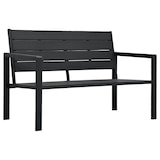 thumbnail of Helloshop26 - Banc de jardin meuble de patio d'extérieur terrasse 120 cm pehd noir aspect de bois 02_0011206