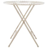 thumbnail of Décoshop26 - Metall-Gartentisch Ø 71 cm rustikaler Stil antikcreme MDJ10219