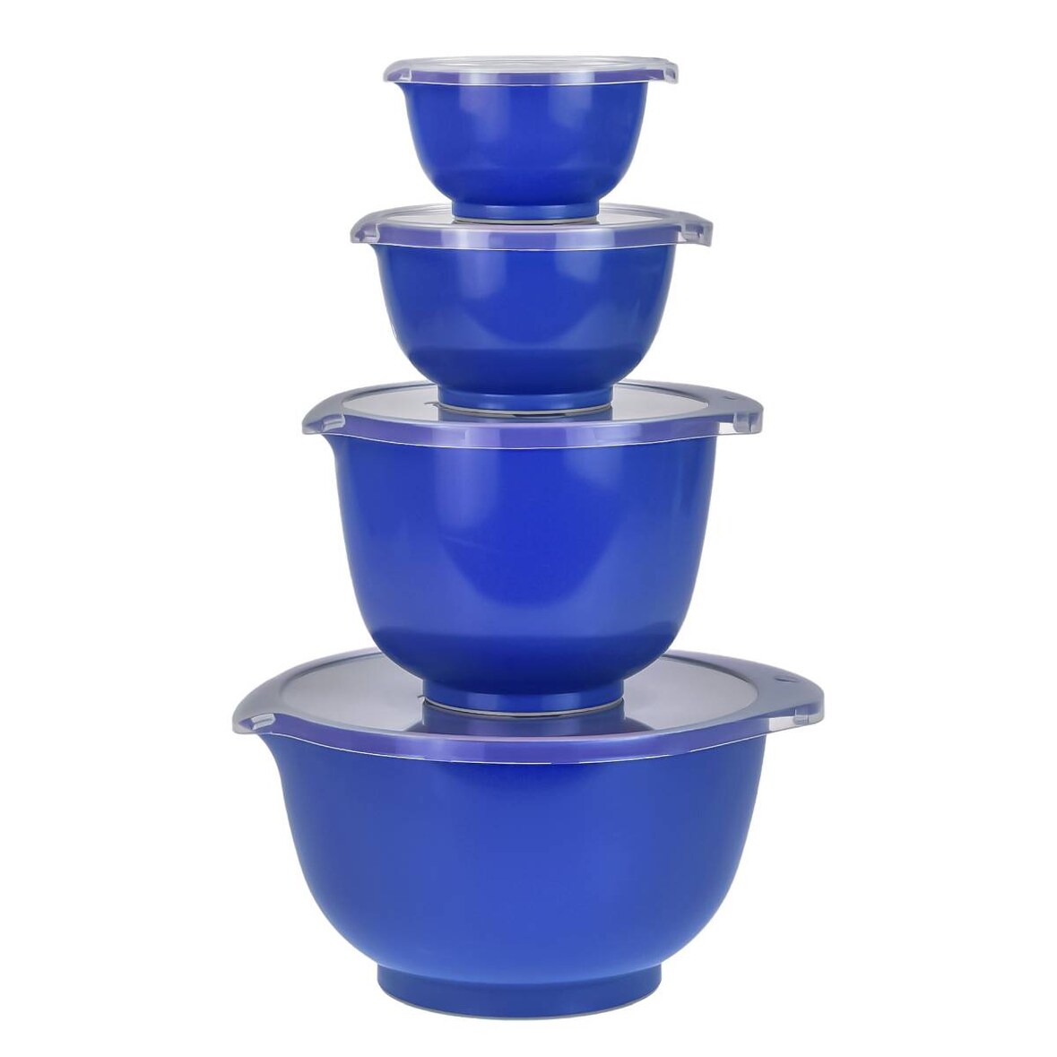 Rosti Rührschüssel Set 4tlg. mit Deckel "Margrethe" New blau (electric blue) 0,25+0,5+1,5+3,0L