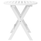 thumbnail of Mesa de jardín plegable madera maciza de acacia blanco Ø 46 cm