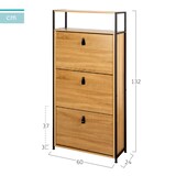 thumbnail of Max Home Mueble zapatero recibidor madera y acero 3 cajones