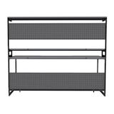 thumbnail of Möbilia Schreibtisch | mit Ablagen und Obergestell | MDF und Metallgestell | B 180 x T 70 x H 148 cm | 12020094 | Serie SCHREIBTISCH